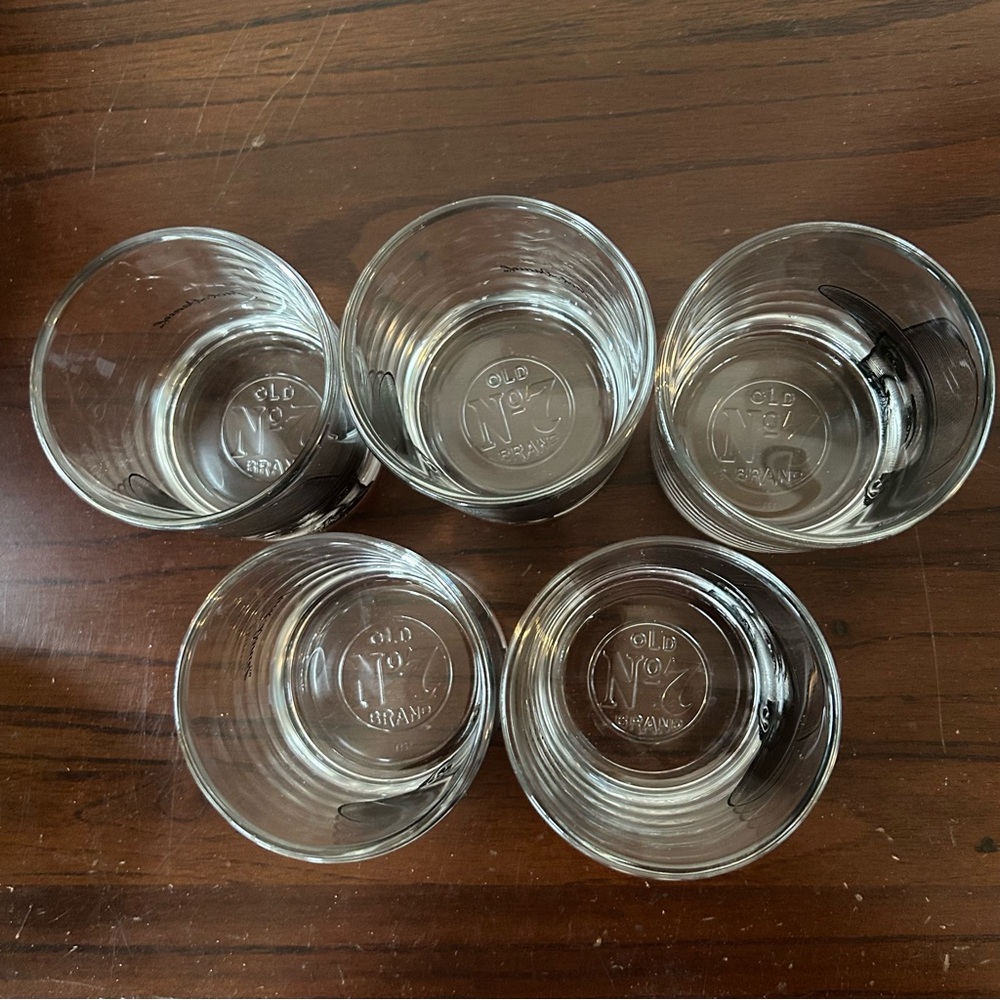 Five Jack Daniels low ball glasses with cowboy image - Picture 3 of 4